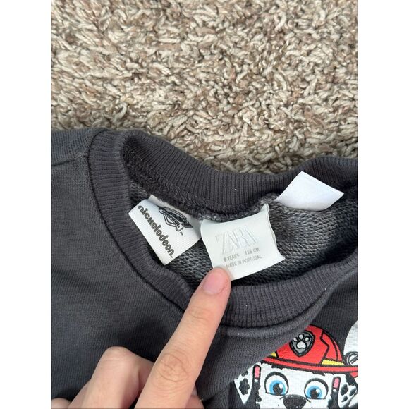 zara kids toddler paw patrol matching set jogger sweatpants/sweatshirt gray 4T - Picture 6 of 9